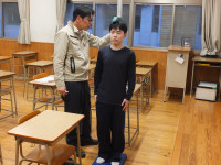 対面式・写真撮影・身体計測